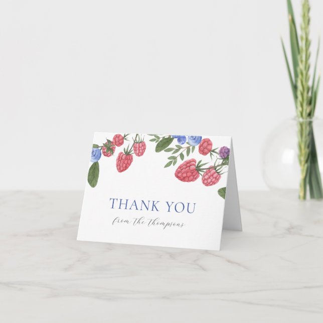 Berry Sweet Summer Berries Shower Thank You (Front)