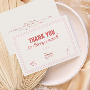 Berry sweet thank you greeting card