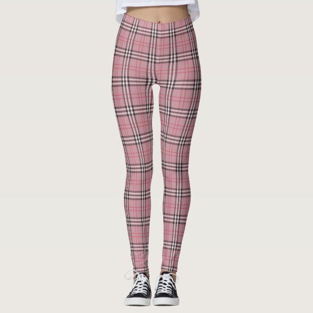  Berry Tarten Plaid Women's Leggings (Front)