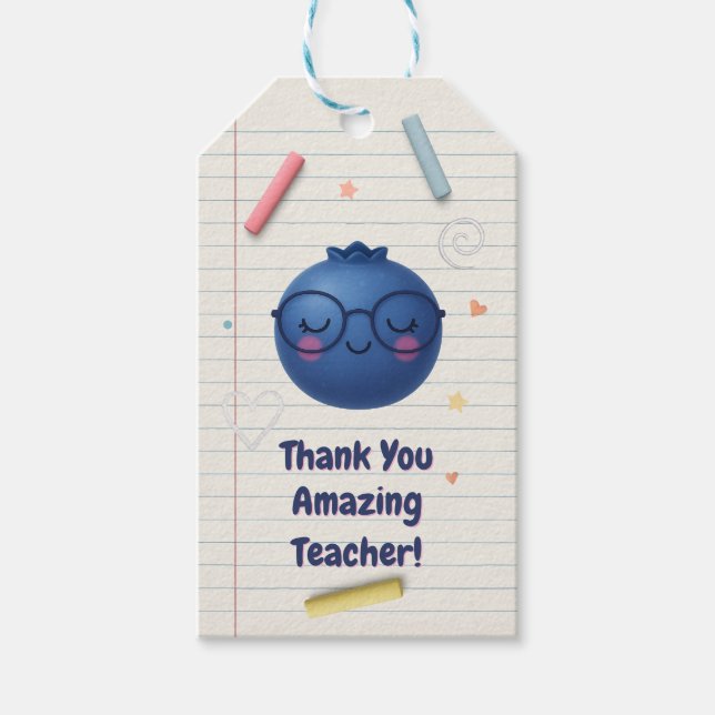 Berry Thankful Teacher Gift Tag (Front)