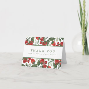 Berry Theme Baby Shower Thank You Card