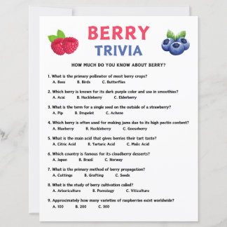 Berry Trivia Game