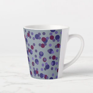 Berry, Violet and Purple dots Latte Mug