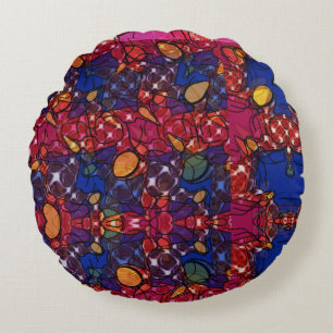Berry Wall Round Pillow