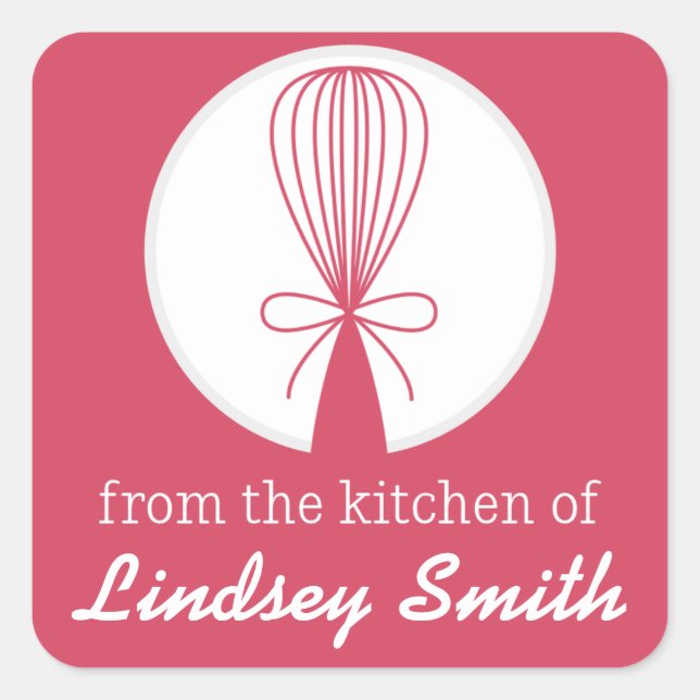 Berry Whisk Silhouette Kitchen Labels (Front)