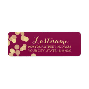 Berry Wine and Gold Sparkle