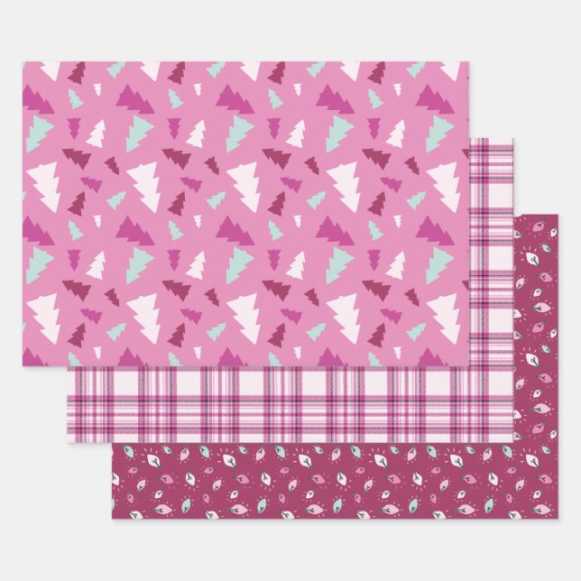 Berry Wrapping Paper Set of 3 Sheets (Set)