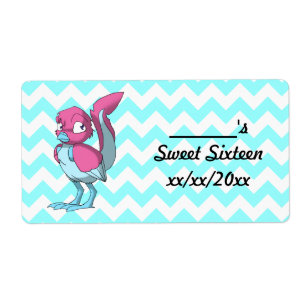 Berry Yogurt/Ice Blue Reptilian Bird Water Bottle