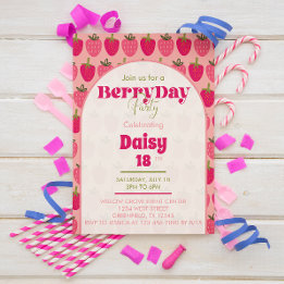 BerryDay Party - birthday Invitation
