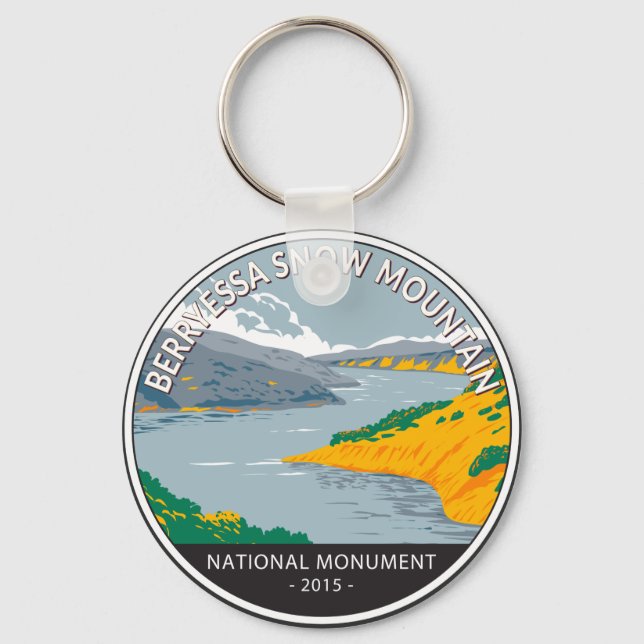 Berryessa Snow Mountain National Monument Vintage Keychain (Front)