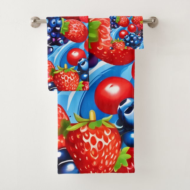 Berrylicious Blue Dream Bath Towel Set (Insitu)