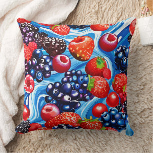 Berrylicious Blue Dream Throw Pillow