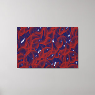 Berrythrocyte Jelled Stretched Canvas Print