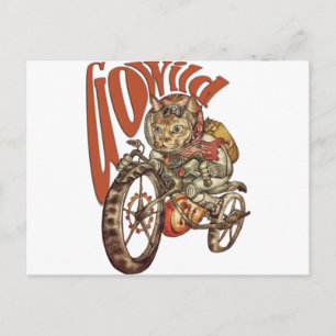Berserk Steampunk Motorcycle Cat Go Wild T-Shirt.p Postcard