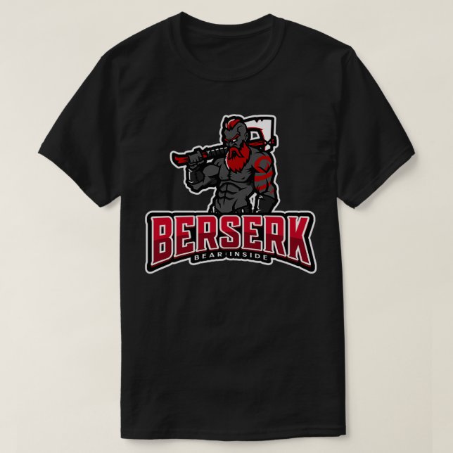 Berserk Viking Warrior T-Shirt (Design Front)