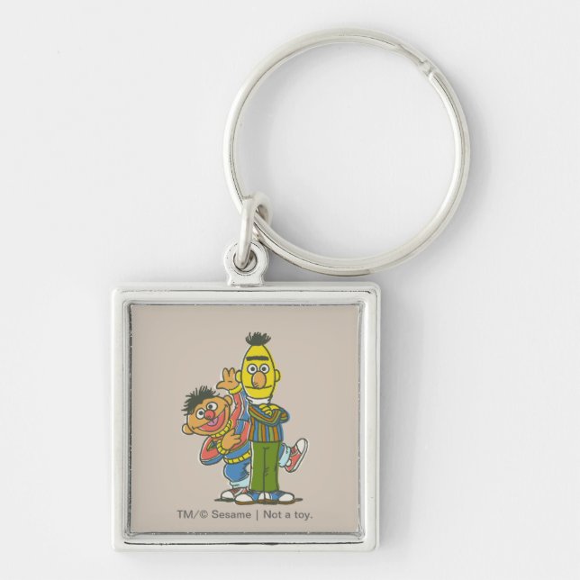 Bert and Ernie Classic Style Keychain (Front)