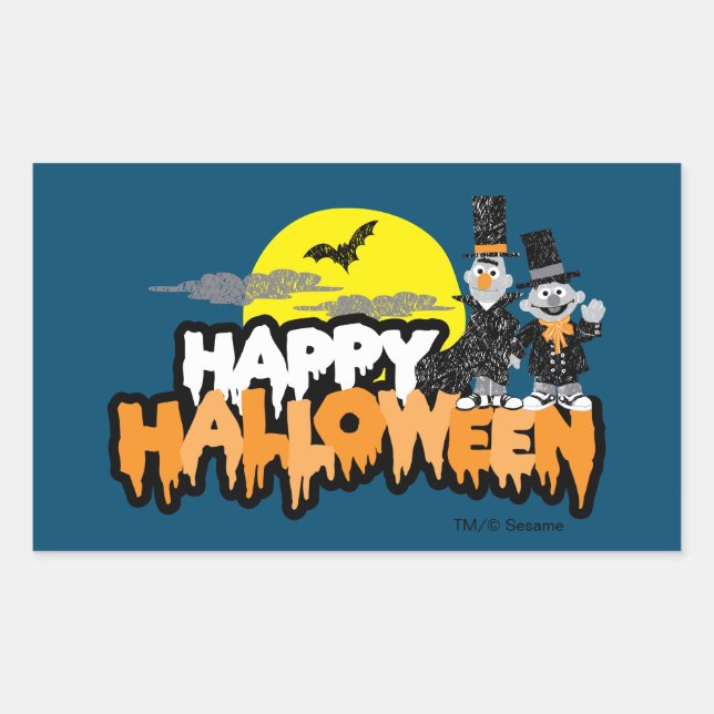 Bert and Ernie | Happy Halloween Sticker (Front)