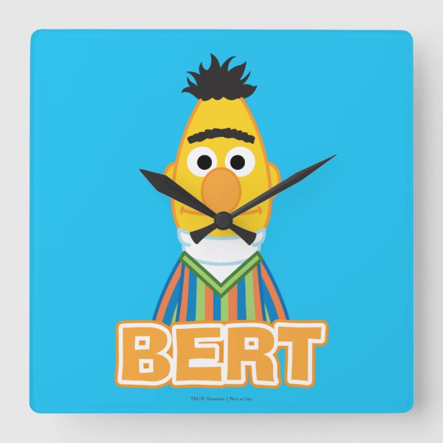 Bert Classic Style Square Wall Clock (Front)