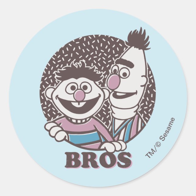 Bert & Ernie | Bros Classic Round Sticker (Front)