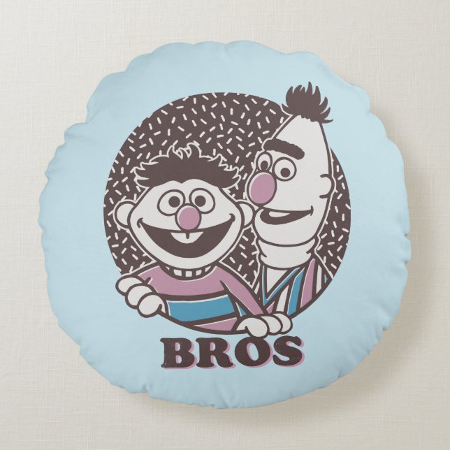 Bert & Ernie | Bros Round Pillow (Front)