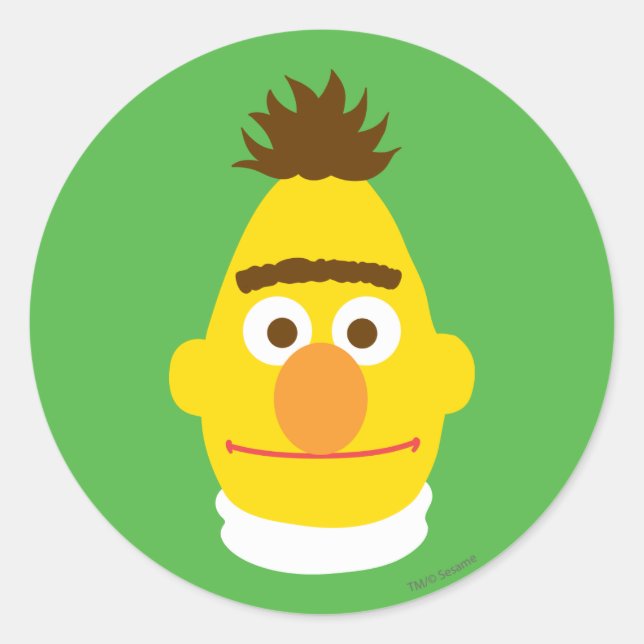 Bert Face Classic Round Sticker (Front)