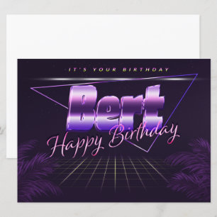 Bert Name First Name pura retro card Birthday