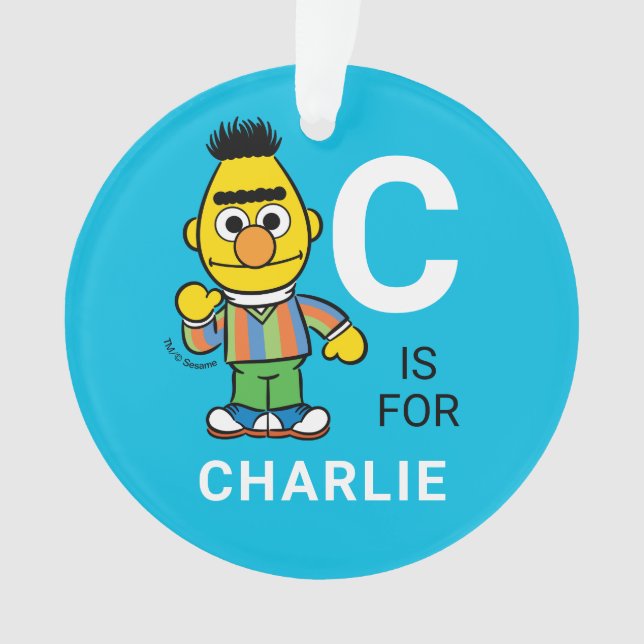 Bert | Personalized Name with Photo Ornament (Front)