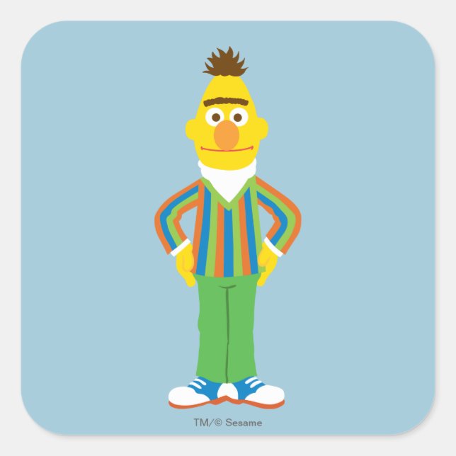 Bert Standing Square Sticker (Front)