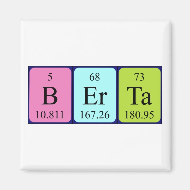 Berta periodic table name magnet (Front)