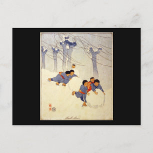 Bertha Boynton Lum Snowballs Postcard