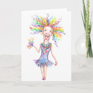 Bertha la large carte de voeux d'anniversaire