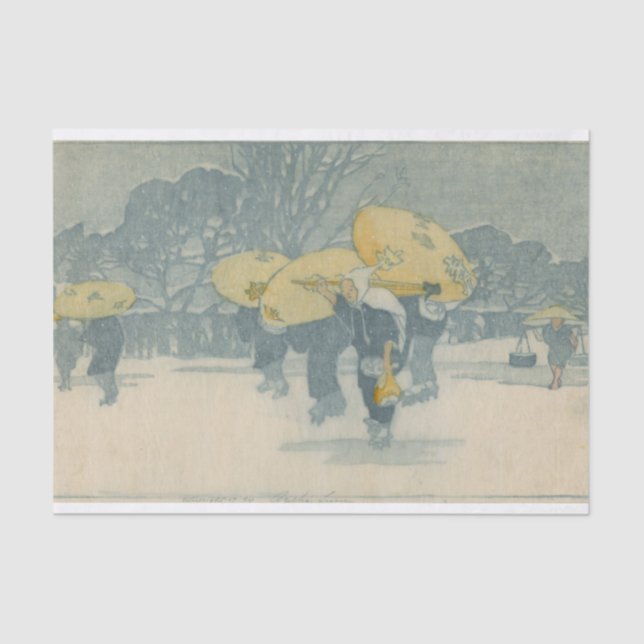 Bertha Lum Winter Tissue Paper (Front)