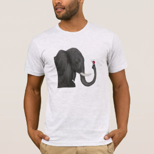 Bertha The Adorable Elephant And Cute Ladybug T-Shirt