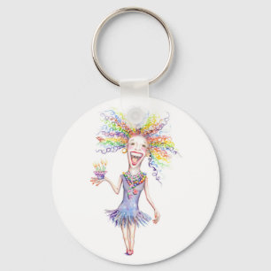 Bertha the Birthday Broad keychain