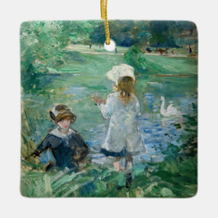 Berthe Morisot - Beside a Lake / Au bord du lac Ceramic Ornament