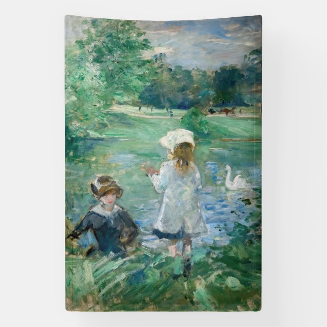 Berthe Morisot - Beside a Lake Banner (Vertical)