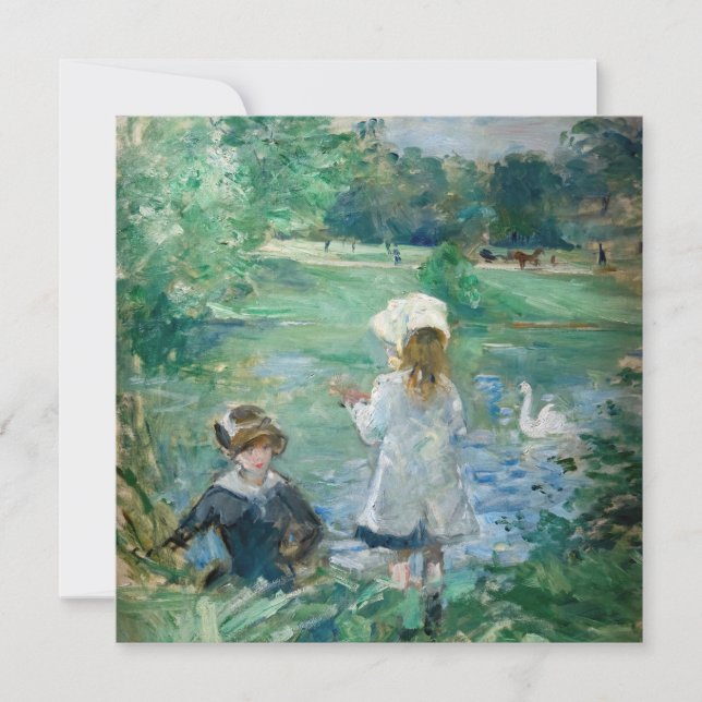 Berthe Morisot - Beside a Lake Invitation (Front)