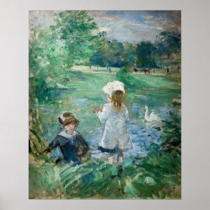 Berthe Morisot - Beside a Lake Poster