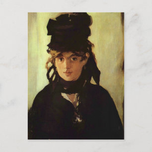 Berthe Morisot by Edouard Manet Postcard