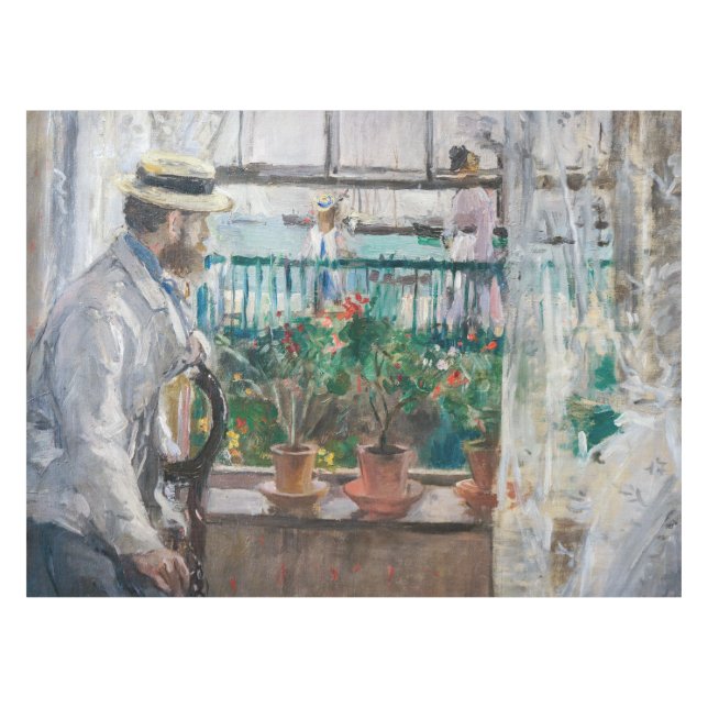 Berthe Morisot - Eugene Manet on the Isle of Wight Tablecloth (Front (Horizontal))