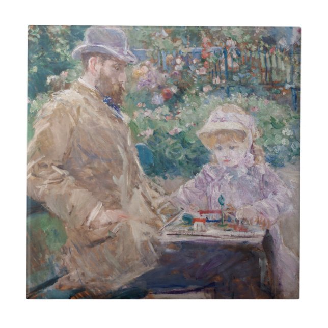 Berthe Morisot - Eugene Manet with his daughter Tile (Front)