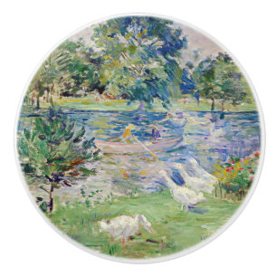 Berthe Morisot - Girl in a Boat with Geese Ceramic Knob