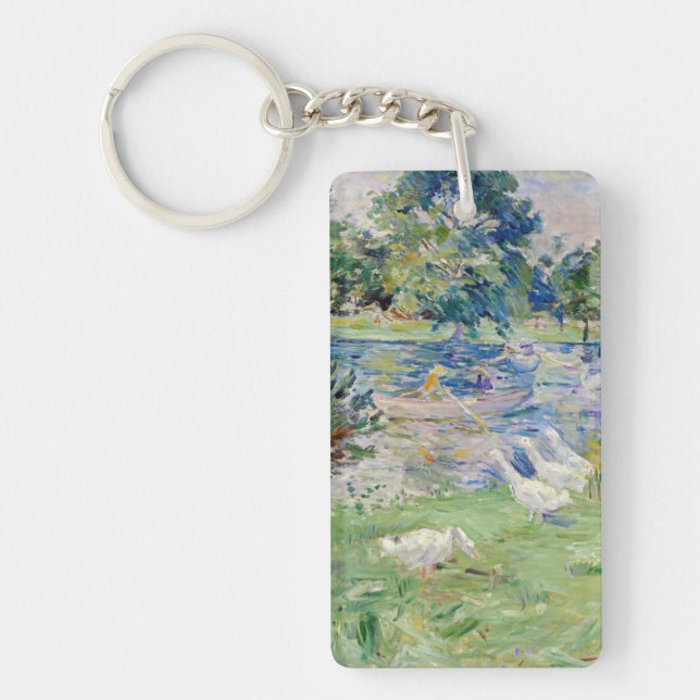 Berthe Morisot - Girl in a Boat with Geese Keychain (Front)