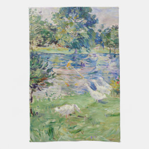 Berthe Morisot - Girl in a Boat with Geese Kitchen Towel