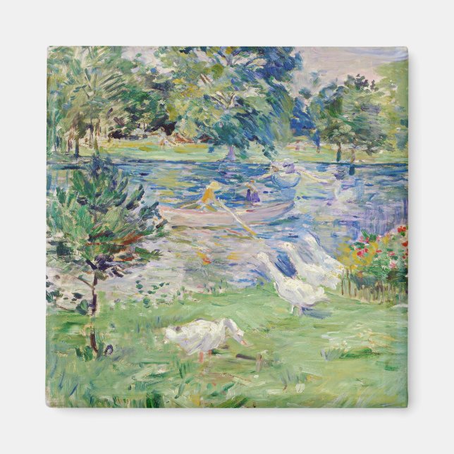 Berthe Morisot - Girl in a Boat with Geese Magnet (Front)