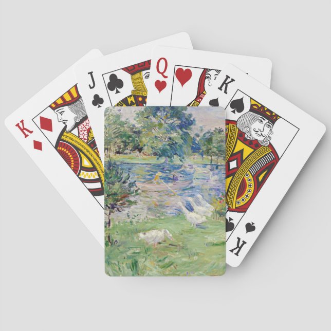 Berthe Morisot - Girl in a Boat with Geese Playing Cards (Back)