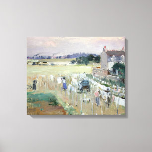 Berthe Morisot - Hanging the Laundry out to Dry Canvas Print