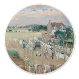 Berthe Morisot - Hanging the Laundry out to Dry Ceramic Knob