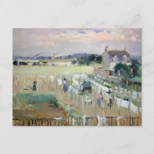 Berthe Morisot - Hanging the Laundry out to Dry Postcard