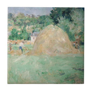 Berthe Morisot - Haystacks at Bougival Tile